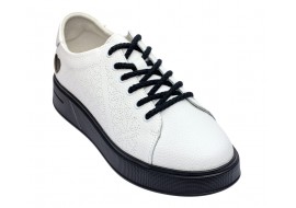 Pantofi dama casual din piele naturala - Aisha Alb GSK3032A
